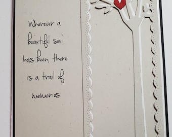 Handmade Sympathy Card, Loss of a Loved One.  Bereavement.  Mourning.  Grief.  Unisex.  Encouragement