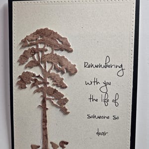 Handmade Sympathy Card. Bereavement Grief.  Thinking of You. Mourning. Condolences. Tree.