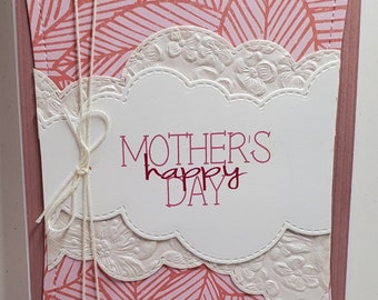 Mothers Day Card. Handmade.For Her.  Feminine.  Floral. Mom. Mother.