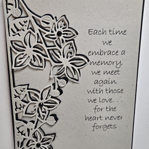 Hand Made Die Cut Sympathy Card. Grief. Mourning a Loss. Bereavement. Thinking of You. Encouragement image 1