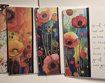 Handmade Sympathy Card Set, Watercolor Floral Bereavement Cards