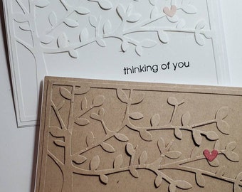 Handmade Sympathy Card. Bereavement. Grief. Loss of a Loved One. Thinking of You. Just Because. Encouragement. Tone onTone.