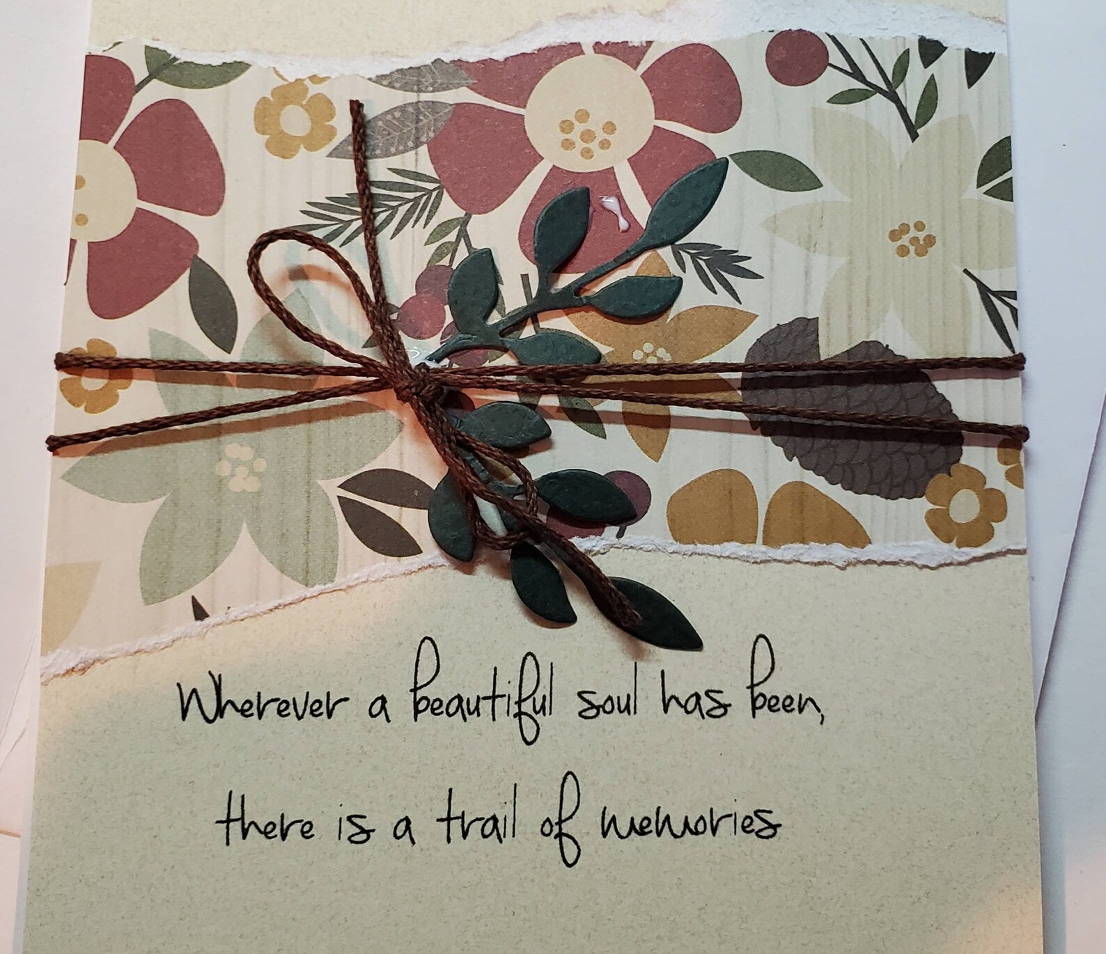 Hand Made Die Cut Sympathy Card. Grief. Mourning a Loss. Etsy