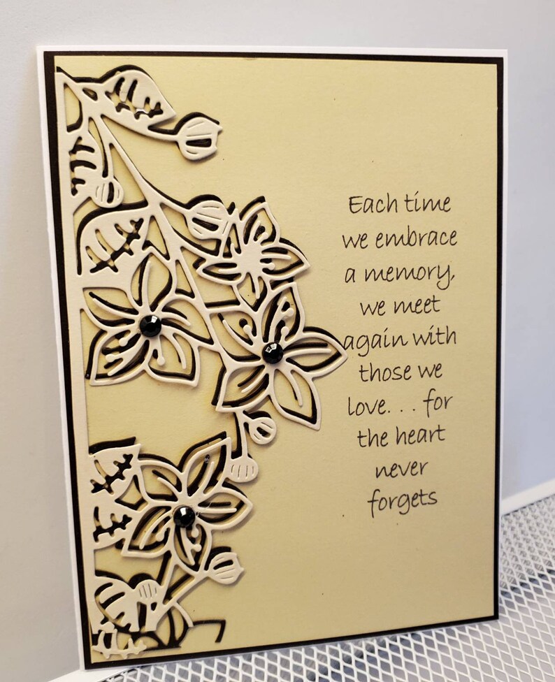 Hand Made Die Cut Sympathy Card. Grief. Mourning a Loss. Etsy