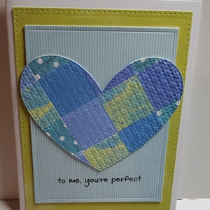 Handmade Card. Encouragement. Just Because. Thinking of You. For Him. Unisex. Friendship. For Her. Love. Inspirational. Child. Heart image 1