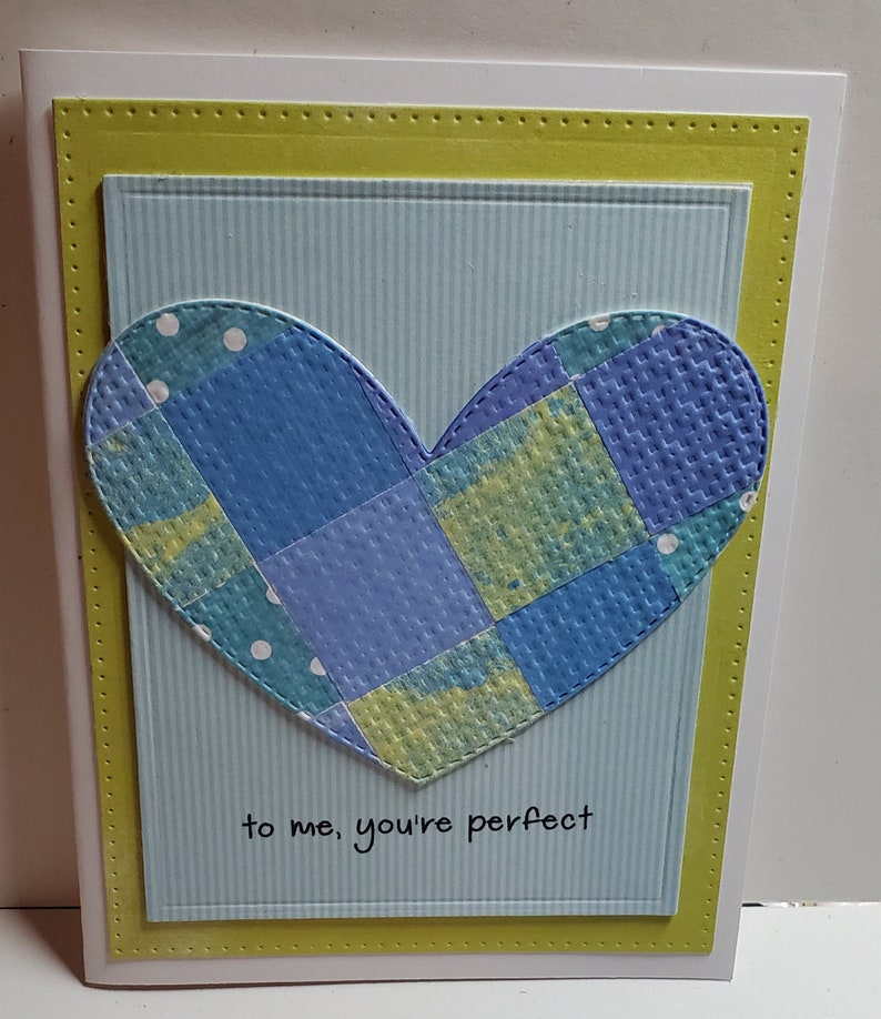 Handmade Card. Encouragement. Just Because. Thinking of You. For Him. Unisex. Friendship. For Her. Love. Inspirational. Child. Heart image 1