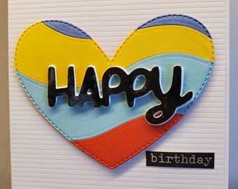 Handmade Birthday Card. For Her.  For Him. Greeting Card.  Celebrate. Unisex. Birthday. Whimsical