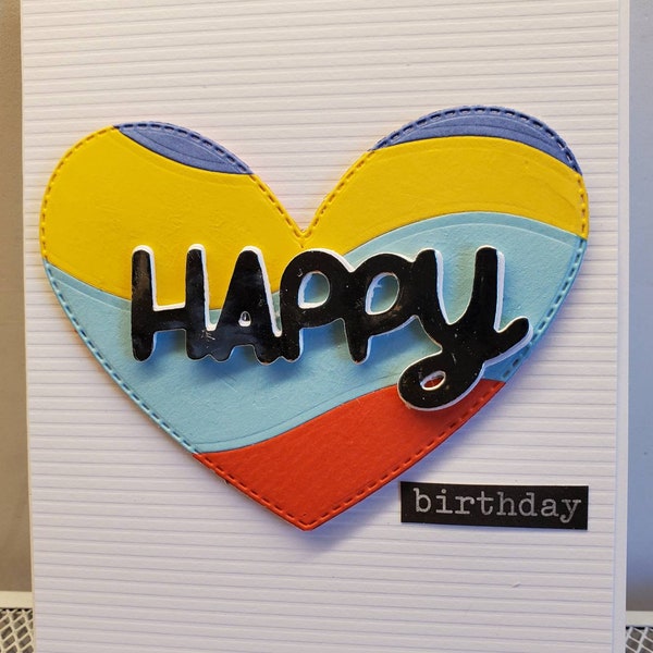 Handmade Birthday Card. For Her.  For Him. Greeting Card.  Celebrate. Unisex. Birthday. Whimsical