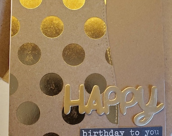 Birthday Card. Handmade . Happy Birthday.  Unisex. Unisex.  For Him.  For Her.
