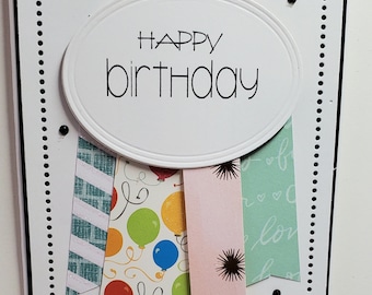 Handmade Birthday Card.  Unisex. For Her. For Him. Whimsical.