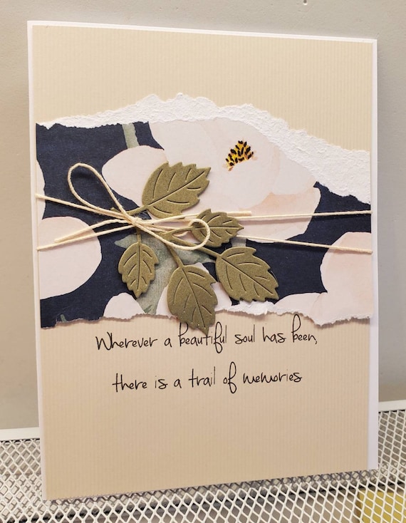 Hand Made Die Cut Sympathy Card. Grief. Mourning a Loss. Etsy