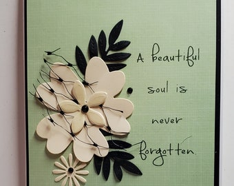 Handmade Sympathy Card. Bereavement. Grief. Loss of a Loved One. Encouragement. Thinking of You. Inspirational. Mourning.