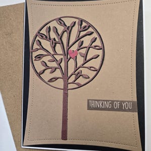 Handmade Sympathy Card. Bereavement Grief.  Thinking of You. Mourning. Condolences. Tree.