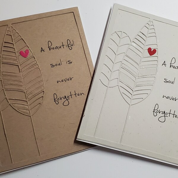 Handmade Sympathy Card. Bereavement. Grief. Loss of a Loved One. Thinking of You. Just Because. Encouragement. Trees. Mourning