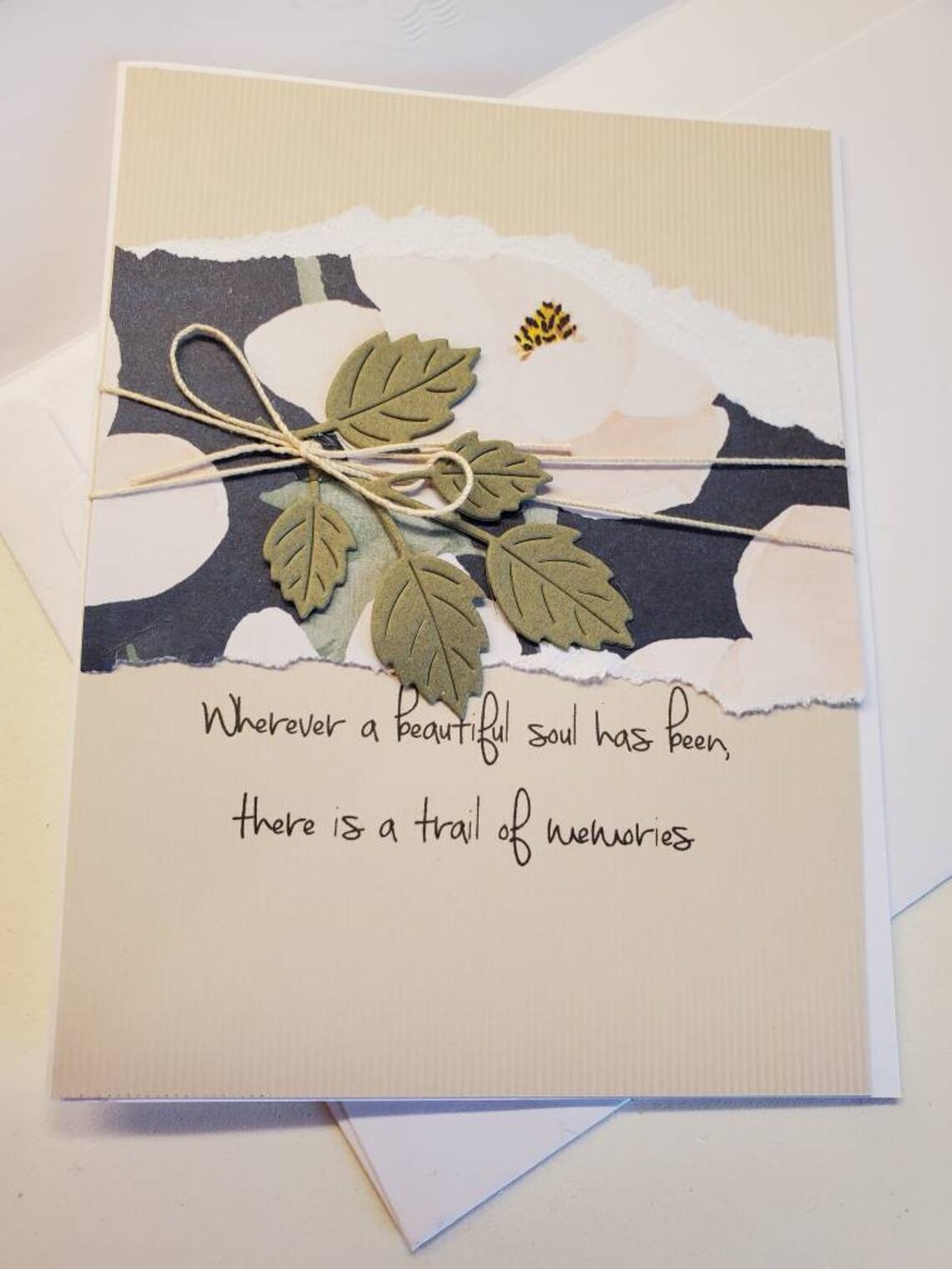 Hand Made Die Cut Sympathy Card. Grief. Mourning a Loss. Etsy