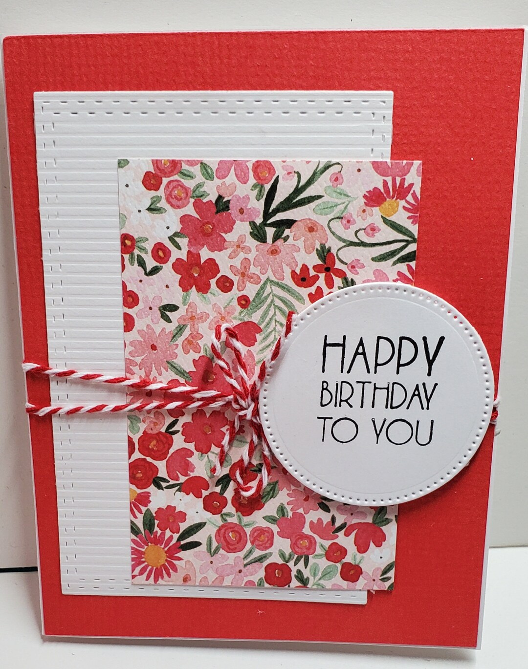 Birthday Card. Handmade Card. for Her. Feminine. Floral. - Etsy