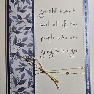 Handmade Card .  Friendship.  Encouragement. Whimsical.Just Because . Thinking of You. Love. Hello. Inspirational. Heartbreak