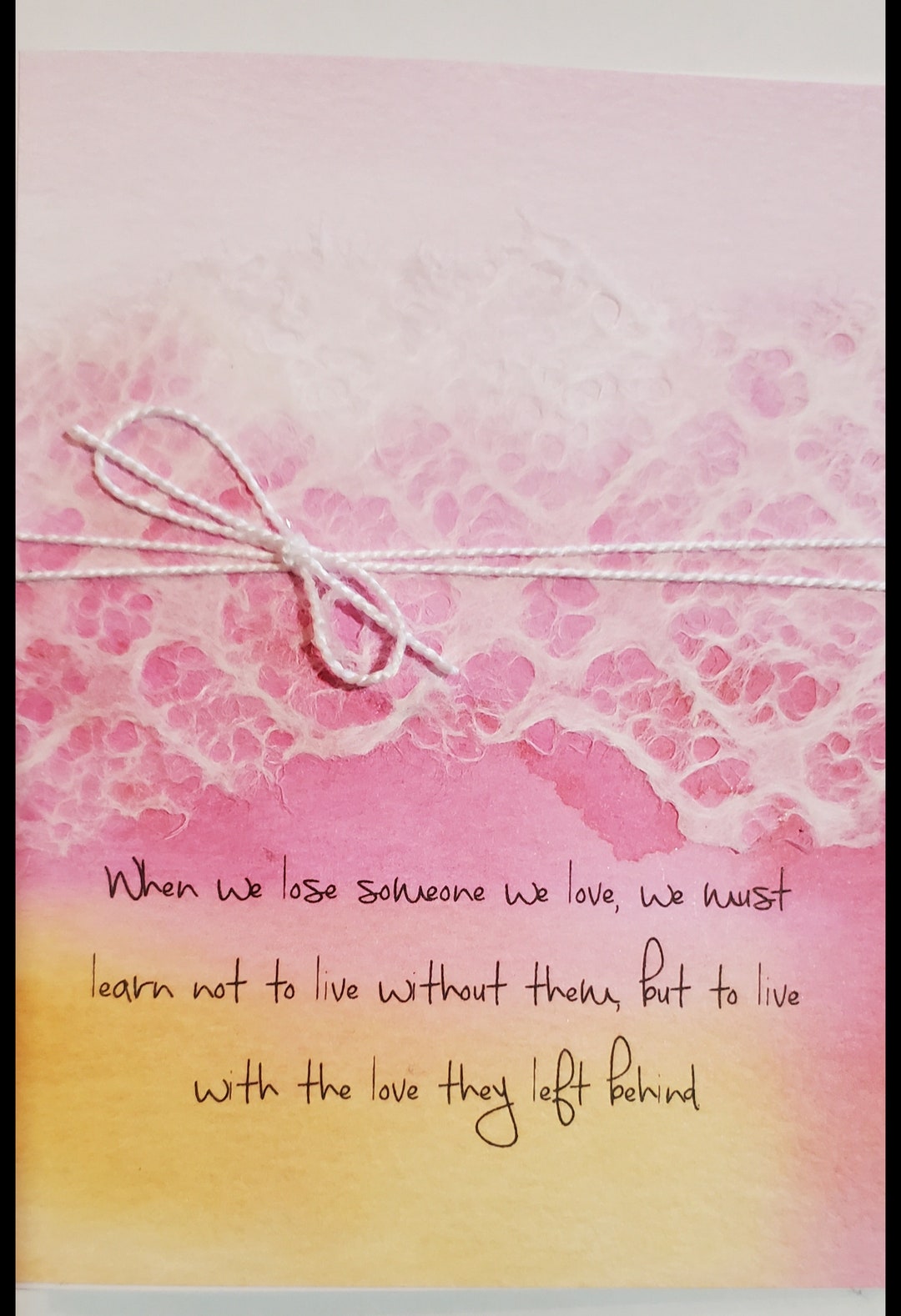 Hand Made Die Cut Sympathy Card. Grief. Mourning a Loss. Bereavement. Thinking of You