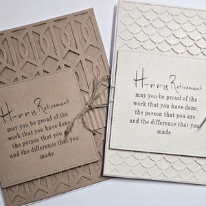 Handmade Retirement Card. For Him. For Her. Unisex. Boss. Coworker.  Congratulations.