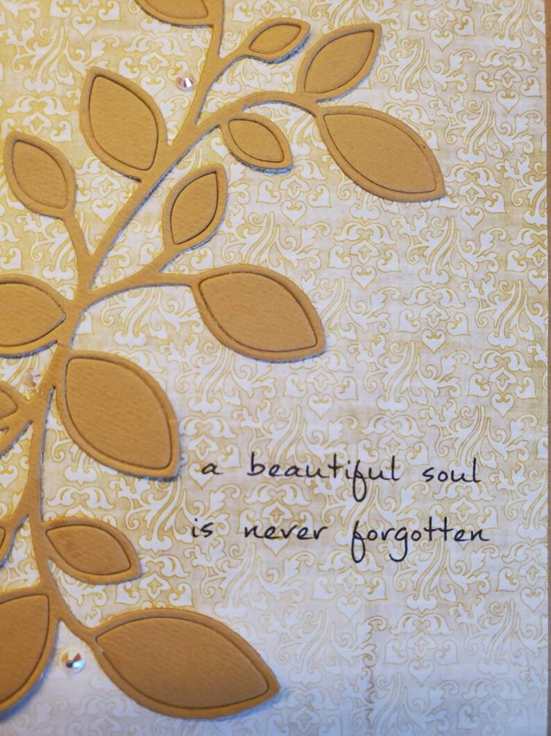 Hand Made Die Cut Sympathy Card. Grief. Mourning a Loss. Etsy