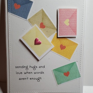 Handmade Card .  Friendship.  Encouragement. Whimsical.Just Because . Thinking of You. Love. Hello. Inspirational.   Hugs