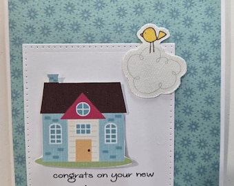 Handmade New home Card. For Him. For Her. Unisex. Congratulations. Family. Housewarming. Whimsical