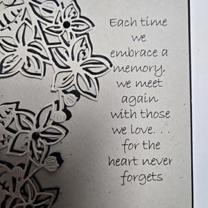 Hand Made Die Cut Sympathy Card. Grief. Mourning a Loss. Bereavement. Thinking of You. Encouragement image 3