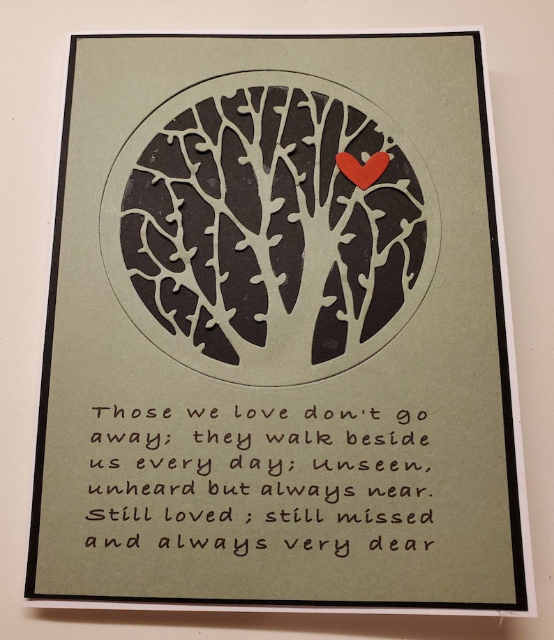 Hand Made Die Cut Sympathy Card. Grief. Mourning a Loss. Etsy