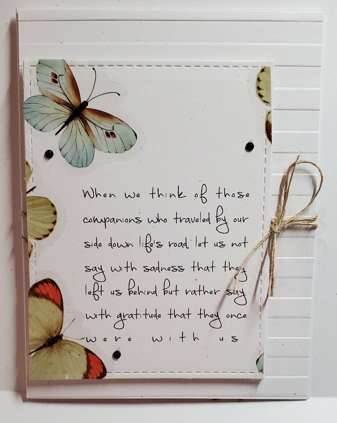 Hand Made Die Cut Sympathy Card. Grief. Mourning a Loss. Etsy