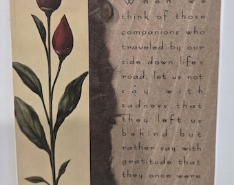 Hand Made Die Cut Sympathy Card.  Grief. Mourning a Loss. Bereavement. Thinking of You. Encouragement