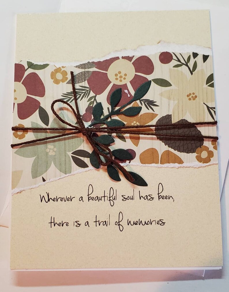 Hand Made Die Cut Sympathy Card. Grief. Mourning a Loss. Etsy