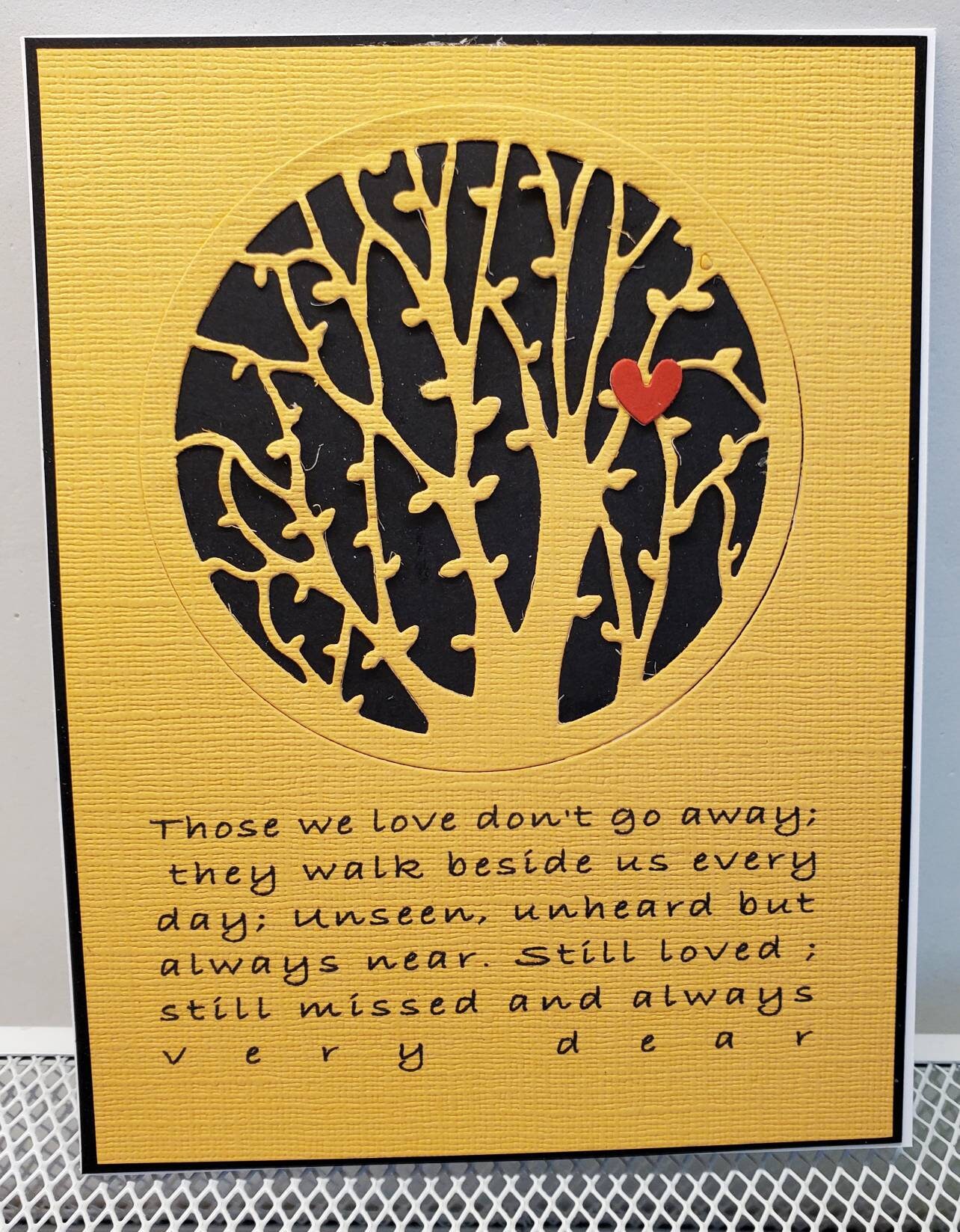 Hand Made Die Cut Sympathy Card. Grief. Mourning a Loss. Etsy