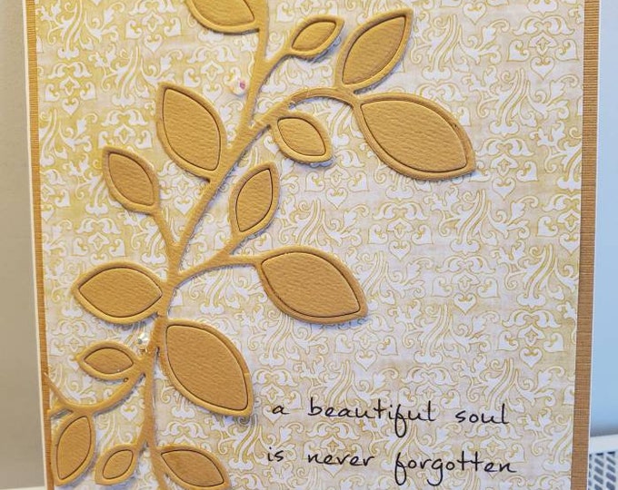 Hand Made Die Cut Sympathy Card. Grief. Mourning a Loss. Etsy