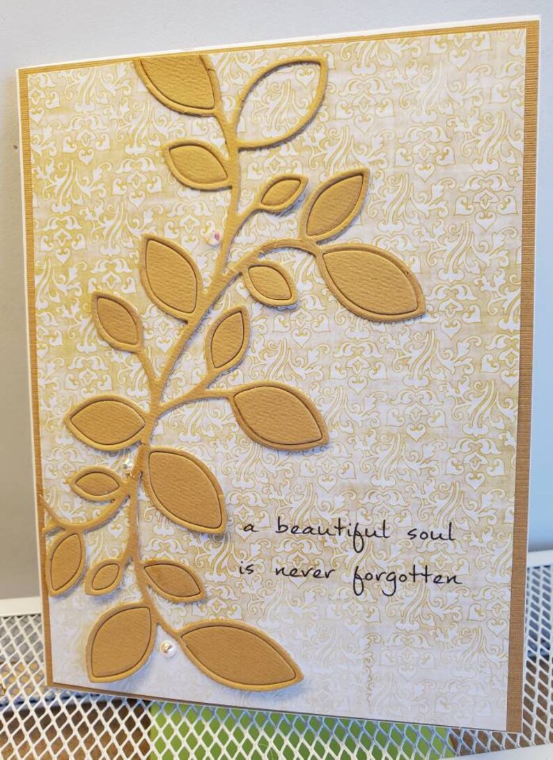 Hand Made Die Cut Sympathy Card. Grief. Mourning a Loss. Etsy