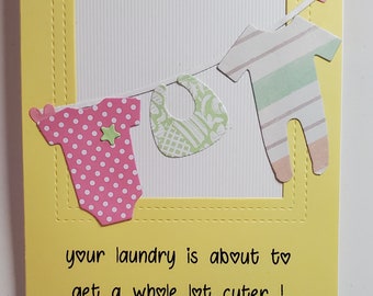 Handmade Congratulations Card.  Expecting. New Mom. Mom to Be. Pregnancy. New Baby.