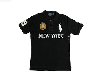 Vintage Polo Ralph Lauren New York Big Pony Black - USA Chief Keef |  Polo Shirt