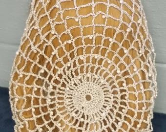 Cinderella Snood Pattern - Beaded Alternating Rows in Metallic Combination thread-Long 10" Length