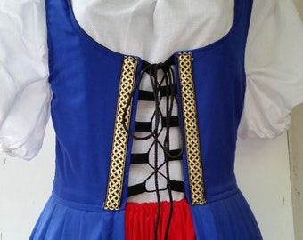 Irish/Celtic Short Chemise with Trim on Sleeves