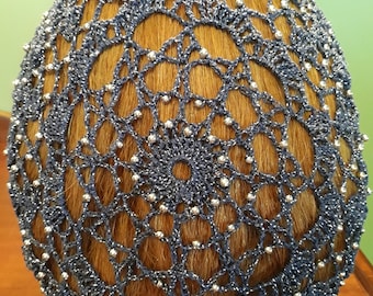 Wheat Cluster Snood - Beaded Every Row in Metallic Combination thread-8" Length