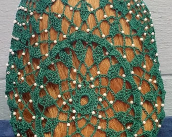 Wheat Cluster Beaded Snood - Beaded on every row -8" Regular Length