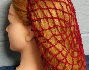 Net Pattern Cotton Hair Snood Available in 3 Lengths