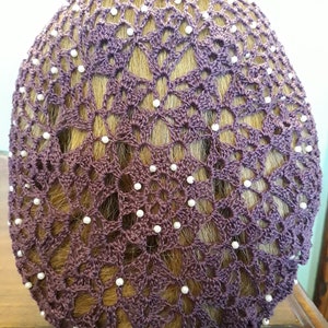 Lacy II Fancy Beaded Hair Snood - Beads on alternating rows