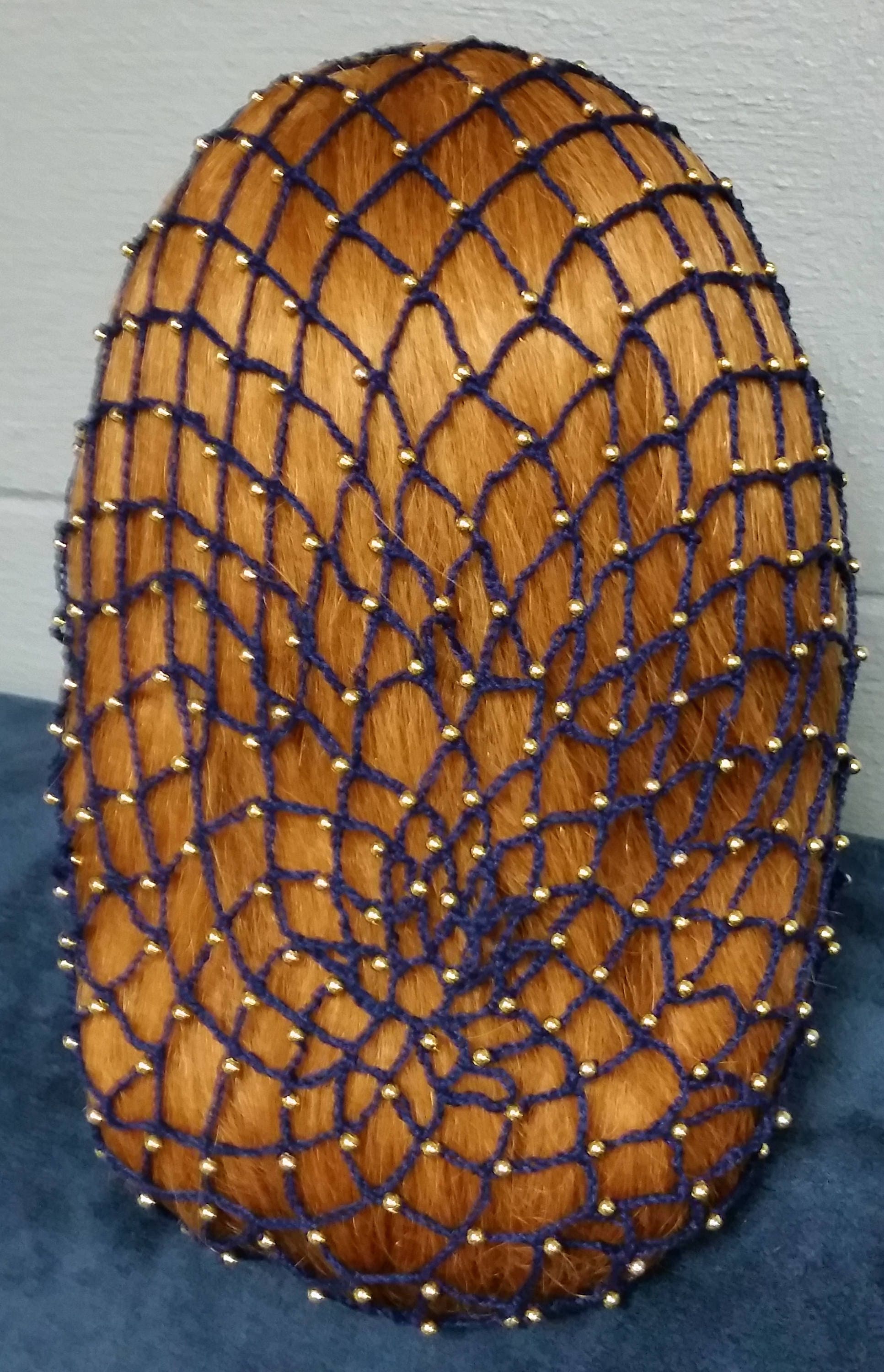 Net Cotton Beaded Hair Snood/ 10 Long