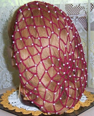 Net Beaded Hair Snood in Basic 8 Length