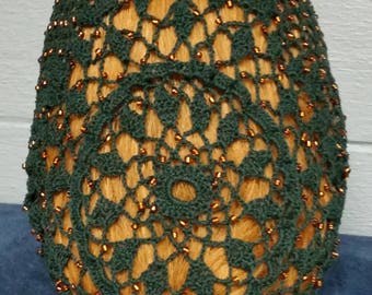 Wheat Cluster Beaded Snood - Beaded on every row -10" Long Length