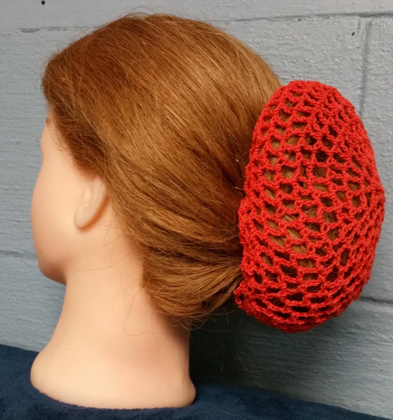 Large Size Hair Bun Cover in Cotton Crochet Thread Etsy