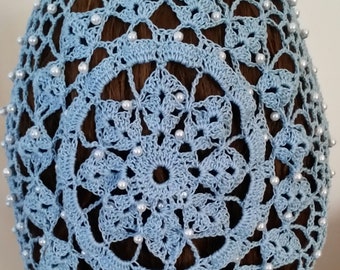 Berka Shell Beaded Hair Snood - Beaded on alternating rows -8" Regular Length