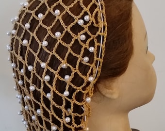 Ever After Replica Snood - Beaded Every Row in Metallic Combination thread-Standard 8" Length