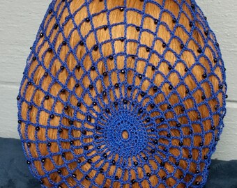 Cinderella Beaded Hair Snood - Beaded on Every row -8" Regular Length
