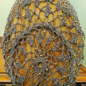 Wheat Cluster - LIMITED AVAILABILITY - All Metallic Beaded Snood with beads on every other row.